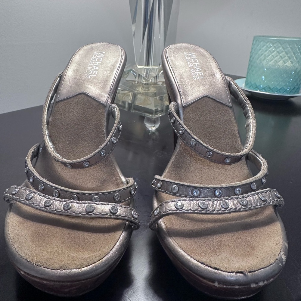 Michael Kors Metallic Studded Heels